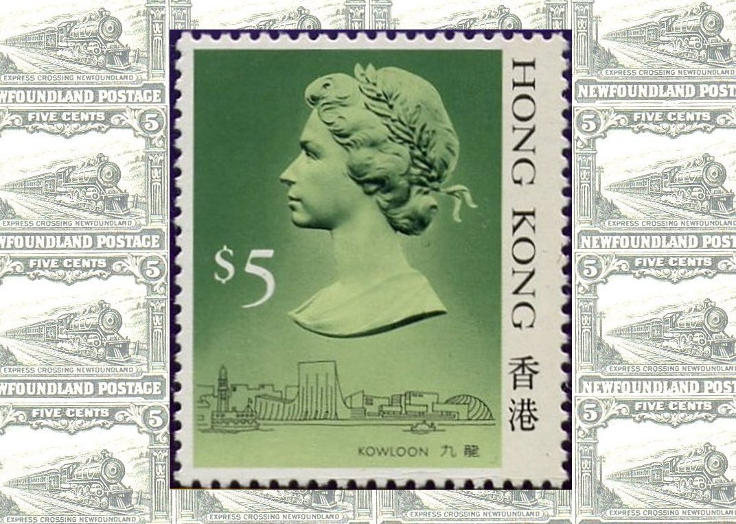 Hong Kong 1987 $5 Queen's Head Stamp